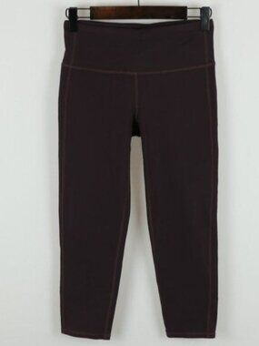 Athleta Elation Women's Extra Small Purple Mid Rise Capri Activewear Leggings